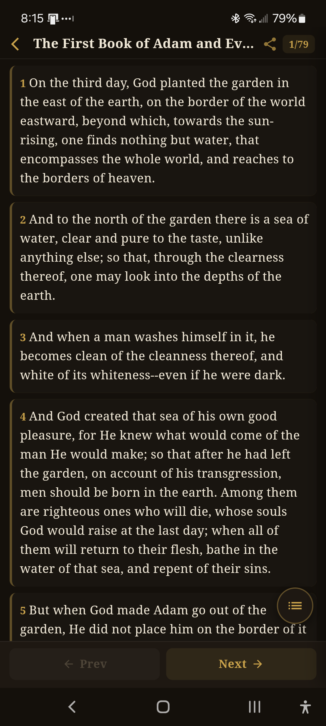 Lost Apocrypha app — reading a book